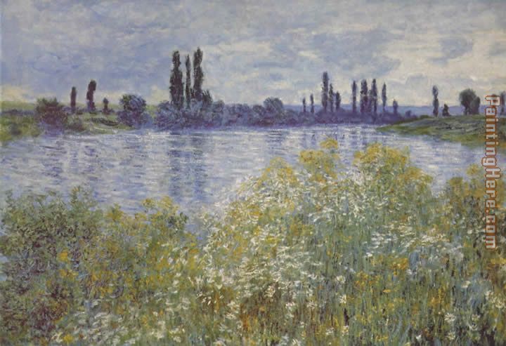 Bank of the Seine V theuil painting - Claude Monet Bank of the Seine V theuil art painting